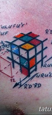 фото тату Кубик Рубика от 24.02.2018 №034 — tattoo Rubik’s Cube — tatufoto.com