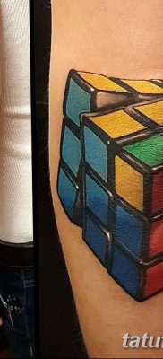 фото тату Кубик Рубика от 24.02.2018 №038 — tattoo Rubik’s Cube — tatufoto.com