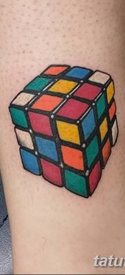 фото тату Кубик Рубика от 24.02.2018 №040 — tattoo Rubik’s Cube — tatufoto.com