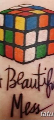 фото тату Кубик Рубика от 24.02.2018 №044 — tattoo Rubik’s Cube — tatufoto.com