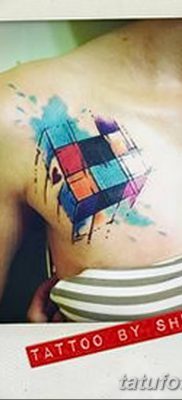 фото тату Кубик Рубика от 24.02.2018 №045 — tattoo Rubik’s Cube — tatufoto.com