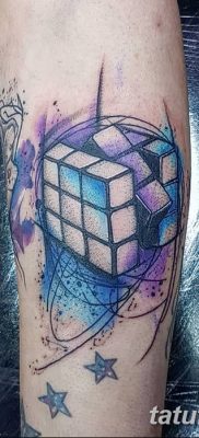 фото тату Кубик Рубика от 24.02.2018 №046 — tattoo Rubik’s Cube — tatufoto.com