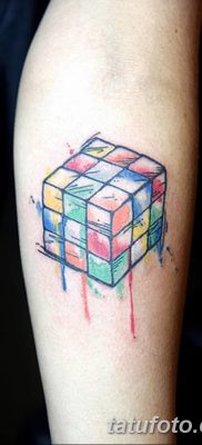 фото тату Кубик Рубика от 24.02.2018 №052 — tattoo Rubik’s Cube — tatufoto.com