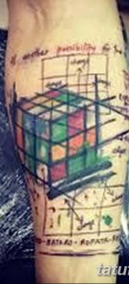 фото тату Кубик Рубика от 24.02.2018 №057 — tattoo Rubik’s Cube — tatufoto.com