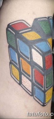 фото тату Кубик Рубика от 24.02.2018 №061 — tattoo Rubik’s Cube — tatufoto.com