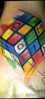 фото тату Кубик Рубика от 24.02.2018 №071 — tattoo Rubik’s Cube — tatufoto.com