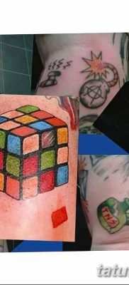 фото тату Кубик Рубика от 24.02.2018 №077 — tattoo Rubik’s Cube — tatufoto.com