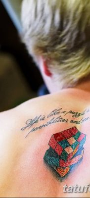 фото тату Кубик Рубика от 24.02.2018 №078 — tattoo Rubik’s Cube — tatufoto.com