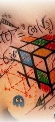 фото тату Кубик Рубика от 24.02.2018 №081 — tattoo Rubik’s Cube — tatufoto.com