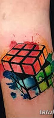 фото тату Кубик Рубика от 24.02.2018 №087 — tattoo Rubik’s Cube — tatufoto.com
