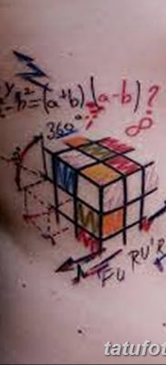 фото тату Кубик Рубика от 24.02.2018 №090 — tattoo Rubik’s Cube — tatufoto.com