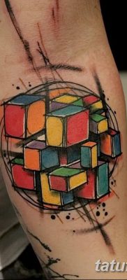 фото тату Кубик Рубика от 24.02.2018 №141 — tattoo Rubik’s Cube — tatufoto.com