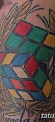 фото тату Кубик Рубика от 24.02.2018 №142 — tattoo Rubik’s Cube — tatufoto.com