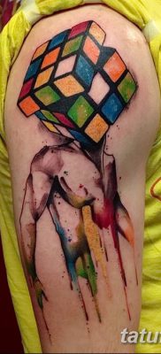 фото тату Кубик Рубика от 24.02.2018 №147 — tattoo Rubik’s Cube — tatufoto.com