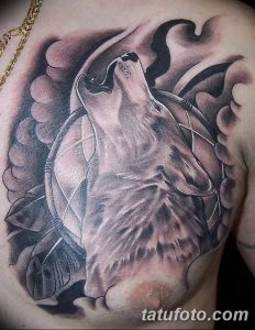 фото тату белый волк от 07.02.2018 №002 - white wolf tattoo - tatufoto.com