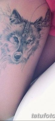 фото тату белый волк от 07.02.2018 №004 — white wolf tattoo — tatufoto.com