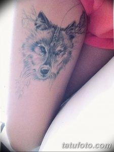 фото тату белый волк от 07.02.2018 №004 - white wolf tattoo - tatufoto.com