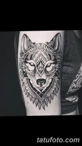 фото тату белый волк от 07.02.2018 №005 - white wolf tattoo - tatufoto.com