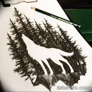 фото тату белый волк от 07.02.2018 №007 - white wolf tattoo - tatufoto.com