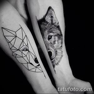 фото тату белый волк от 07.02.2018 №008 - white wolf tattoo - tatufoto.com