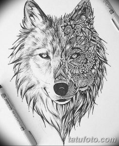 фото тату белый волк от 07.02.2018 №020 - white wolf tattoo - tatufoto.com