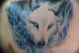фото тату белый волк от 07.02.2018 №022 - white wolf tattoo - tatufoto.com