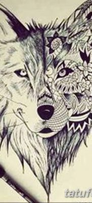фото тату белый волк от 07.02.2018 №035 — white wolf tattoo — tatufoto.com