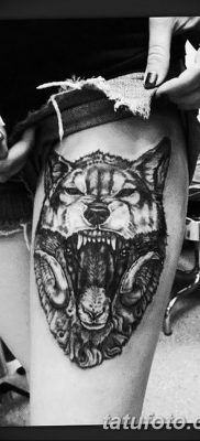 фото тату белый волк от 07.02.2018 №058 — white wolf tattoo — tatufoto.com
