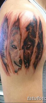 фото тату белый волк от 07.02.2018 №059 — white wolf tattoo — tatufoto.com