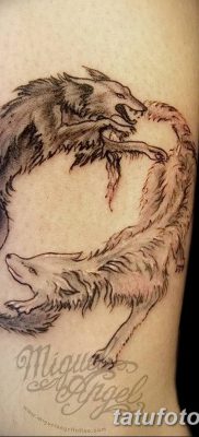 фото тату белый волк от 07.02.2018 №067 — white wolf tattoo — tatufoto.com