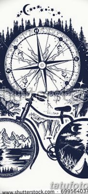 фото тату велосипед от 10.02.2018 №138 — tattoo bicycle — tatufoto.com