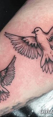 фото тату голубки от 02.02.2018 №001 — tattoo of the dove — tatufoto.com