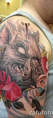 фото тату кабан от 12.02.2018 №008 — tattoo boar — tatufoto.com