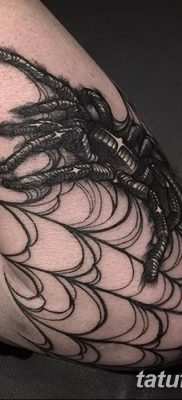 фото тату паутина на локте от 06.02.2018 №001 — tattoo spider web on elbow — tatufoto.com