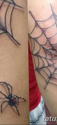 фото тату паутина на локте от 06.02.2018 №008 — tattoo spider web on elbow — tatufoto.com