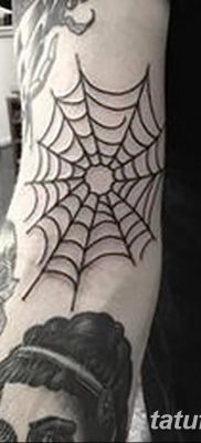 фото тату паутина на локте от 06.02.2018 №011 — tattoo spider web on elbow — tatufoto.com