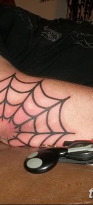 фото тату паутина на локте от 06.02.2018 №014 — tattoo spider web on elbow — tatufoto.com