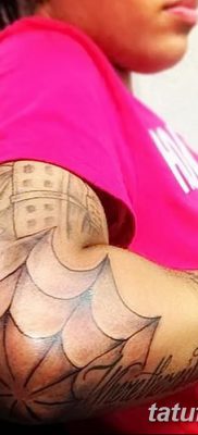 фото тату паутина на локте от 06.02.2018 №016 — tattoo spider web on elbow — tatufoto.com
