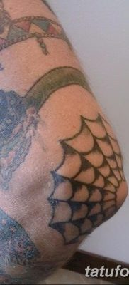 фото тату паутина на локте от 06.02.2018 №017 — tattoo spider web on elbow — tatufoto.com
