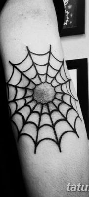 фото тату паутина на локте от 06.02.2018 №025 — tattoo spider web on elbow — tatufoto.com
