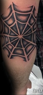 фото тату паутина на локте от 06.02.2018 №026 — tattoo spider web on elbow — tatufoto.com