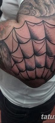 фото тату паутина на локте от 06.02.2018 №028 — tattoo spider web on elbow — tatufoto.com
