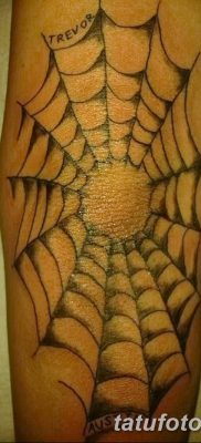 фото тату паутина на локте от 06.02.2018 №033 — tattoo spider web on elbow — tatufoto.com