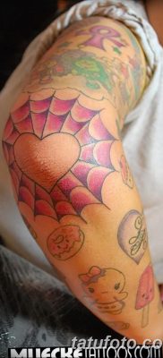фото тату паутина на локте от 06.02.2018 №038 — tattoo spider web on elbow — tatufoto.com