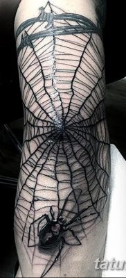 фото тату паутина на локте от 06.02.2018 №049 — tattoo spider web on elbow — tatufoto.com