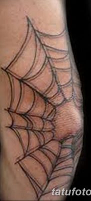 фото тату паутина на локте от 06.02.2018 №057 — tattoo spider web on elbow — tatufoto.com