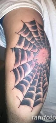 фото тату паутина на локте от 06.02.2018 №058 — tattoo spider web on elbow — tatufoto.com