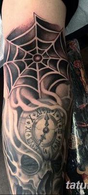 фото тату паутина на локте от 06.02.2018 №065 — tattoo spider web on elbow — tatufoto.com