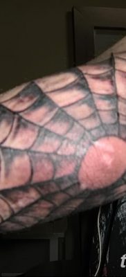 фото тату паутина на локте от 06.02.2018 №072 — tattoo spider web on elbow — tatufoto.com