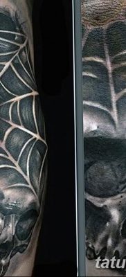фото тату паутина на локте от 06.02.2018 №076 — tattoo spider web on elbow — tatufoto.com